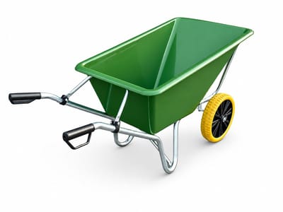 Kruiwagen 160L – Poly Bak – Verzinkt Onderstel – 2 Nooit Meer Lek Wielen – Extra Sterk