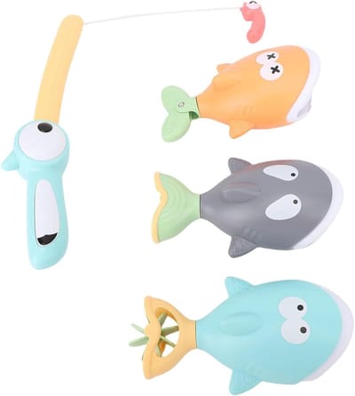 Badspeeltje Peuters - Vis Speelset - Interactief Spelen - Verstelbare Waterstroom - 23 cm - Multicolor