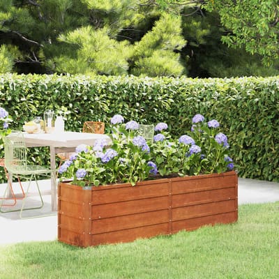 vidaXL - Plantenbak - verhoogd - 160x40x45 - cm - cortenstaal - roestig
