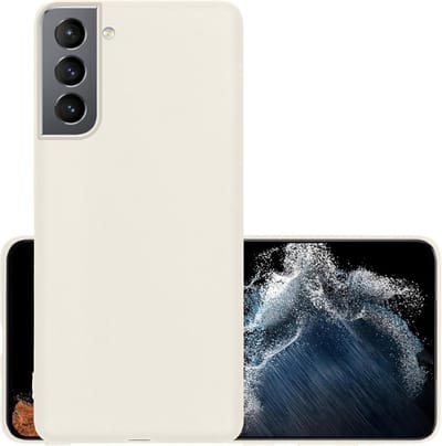 Hoesje - Geschikt voor Samsung Galaxy S22 - Sterk & Shockproof - Hoes Cover - Siliconen Case - Wit