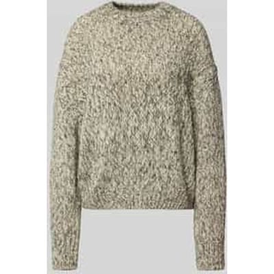 Loose fit gebreide pullover van een mix van wol en alpaca