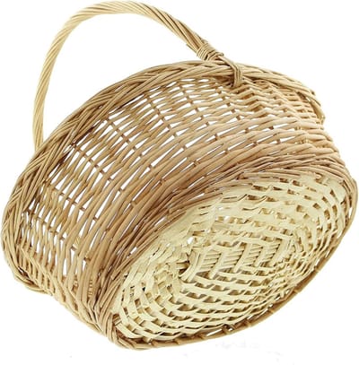 Natuurlijke Strijkmand Gevlochten Wit - Ruime Maat 47x36x18 cm