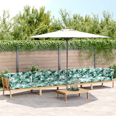 vidaXL - 5-delige - Loungeset - pallet - met - kussens - massief - acaciahout