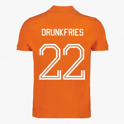 Oranje WK-EK Polo Shirt – Drunkfries XS