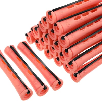 Haarrollers Set - Koude Krulspelden Krultangen - Haar Krullen - Met Elastische Band - 60 Stuks - Oranje