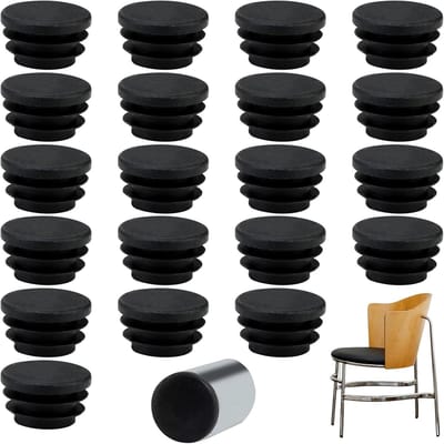Set van 4 ronde slat stops voor buizen met een diameter van 16 - 100 mm, ideaal voor stoelpoten en bescherming van meubels, kunststof kapjes voor buizen van 80 mm