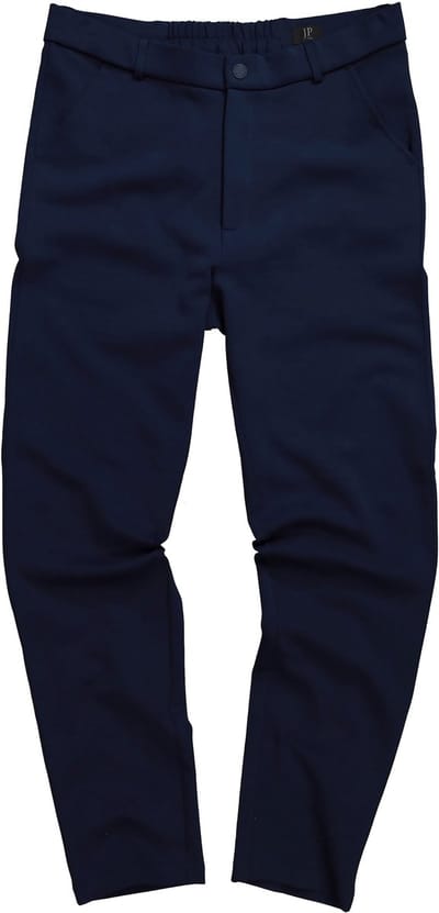 JP 1880 - Heren - Jersey broek chino FLEXNAMIC® business mix & match NEW YORK - Mat nachtblauw - Maat XL
