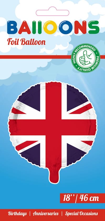 Folieballon Union Jack 18" 45cm - Feest Feestje Landen Helium Folie Ballon Engeland