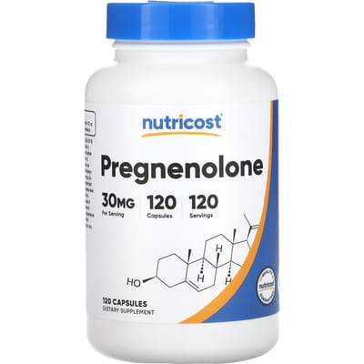 Nutricost, pregnenolon, 30 mg, 120 capsules
