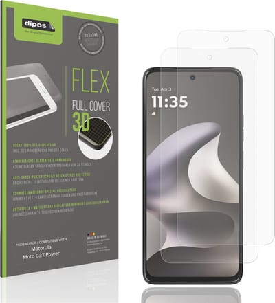 dipos FLEX – 2x Matte Screenprotector geschikt voor Motorola Moto G37 Power | Volledige Schermbescherming | Case-Friendly