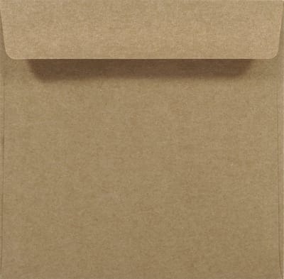 Ecologische bruine enveloppen vierkant K4-155 - 155 x 155 mm - 25 stuks - HK zelfklevend met plakstrip - 100 gram - Eko Design - Netuno