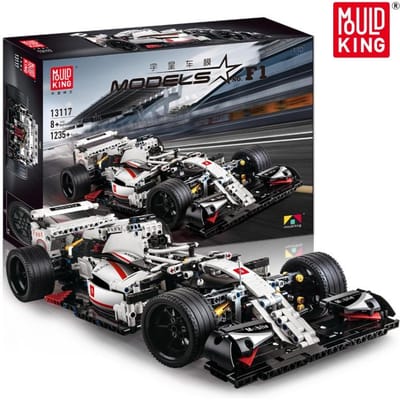Mould King 13117 Formule 1 racer bouwset | City fast champions adventure | Creator classic motor bouwpakket | Technic speelgoed ideas voor volwassenen & kinderen | Icons furious speed auto geschikt voor Lego | Technische bouwdoos met 1235 bouwstenen