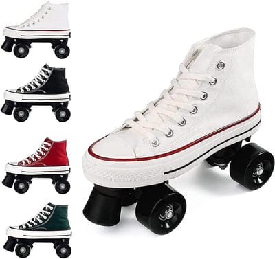 Rolschaatsen - Quad skates Skeelers - Outdoor recreatie - Klassiek dubbele rij ontwerp - Maat 41 - A