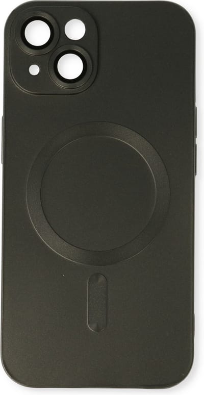 Casemania Hoesje Geschikt voor Apple iPhone 14 - Zwart - Matte Siliconen Back Cover - Geschikt voor Magsafe