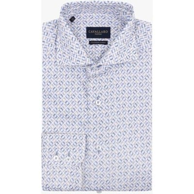 Cavallaro Napoli Overhemd Midoti Graphic Fantasy Pattern Greyblue-Kitt / male