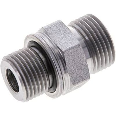UN 13/16''-16 x M18x1.5 Verzinkt Stalen Borstnippel ORFS 630 Bar - Hydrauliek