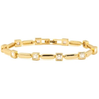 Luxenter Armband met schitterende zirkonia, afgewerkt in 18 karaats geelgoud - Aslion