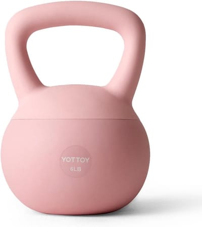 SnelShoppen - Zachte Kettlebell 6 lb Roze - Antislip Grip Kettlebells Set voor Thuis Workouts - Veilig en Sterk Gewicht voor Krachttraining en Fitness