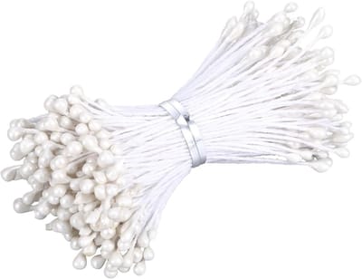 Kleurige Pijpenragers voor Creatieve Projecten - 800 Stuks Gele Bloemen Stamens met Parels - Ideaal voor DIY Boeketten en Ambachtelijke Decoraties