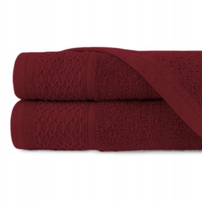 Solano Handdoek 100% Katoen 30x50 Bordo - Zacht & Absorberend