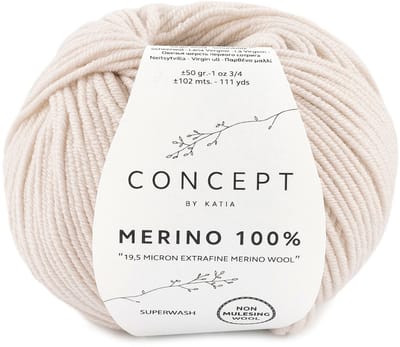 Katia Concept Merino 100% - 500 zeer lichtbeige - Wol Garen