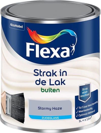 Flexa - Strak In De Lak Buitenlak Zijdeglans - Stormy Haze - Mengverf - 1 L