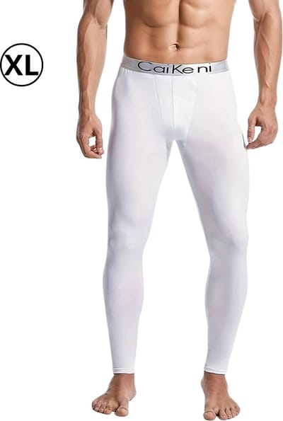 Nivard Thermo - Thermokleding - Thermobroek - Voor Heren - Beenverwarmers - Fleece - Broek - Wit - Maat XL