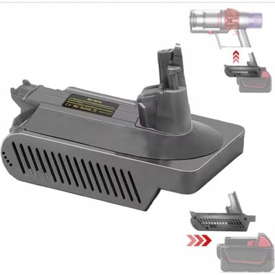 Rosfix Adapter Batterij Vervanging - Milwaukee 18V naar Dyson V10 - ABS, voor >4Ah Batterijen - Geschikt voor Dyson, Milwaukee