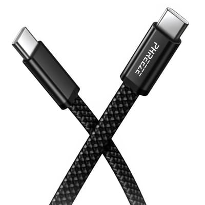 Phreeze USB C kabel 240W 1M Snellaadkabel Nylon Zwart - USB C naar USB C - Oplaadkabel geschikt voor Samsung Super Fast Charging