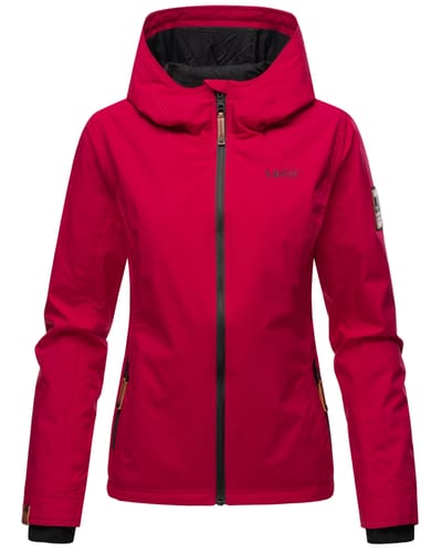 Marikoo dames overgangsjas lichtgewicht water- en windafstotend met capuchon fuchsia
