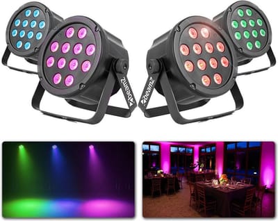 Discolampen Set - BeamZ SlimPar35 - Feestverlichting - 4 Spots - 25 W Vermogen - DMX