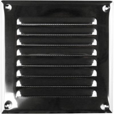 Ventilatie rooster - Rooster RVS - Ventilatie verbeteren - Met insectenwering - 120x165 mm - Zilver
