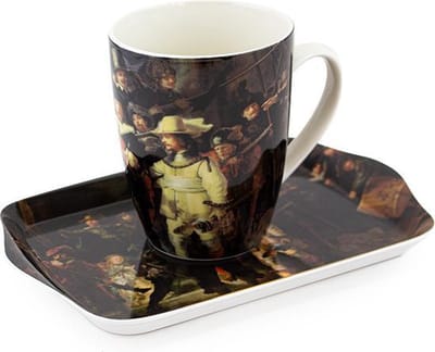 Kado set: mok en dienblaadje, De Nachtwacht, Rembrandt