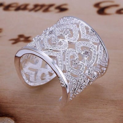 Fabrieksprijs 925 Sterling Zilveren Ring Sieraden Nobele Charms Vrouwen Dame Kristal Prachtig Bruiloftsfeest 8 white