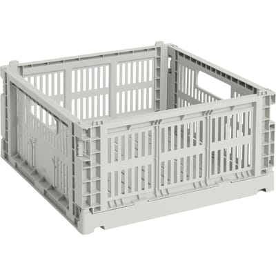 HAY Kleur Krat Mand Medium Vierkant - HAYCrateGrey