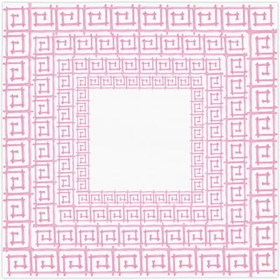 Roze Bamboe Tegelpatroon Mahjong Vierkante Tafelkleed - Chinoiserie Spelletjesavond Instructie Mat Feestdecoratie 152x152cm white