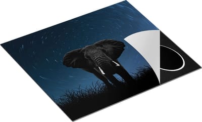 Chefcare Inductie Beschermer Olifant Omringd met Sterren - 60x50 cm - Afdekplaat Inductie - Kookplaat Beschermer - Inductie Mat