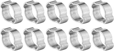 Slangklemmen Roestvrij Staal - Slangklem Verstelbaar - Slangen Bevestigen - Dubbele Draad - 15-18 mm - Zilver