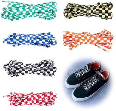 Store_7 - Veters - Ruitpatroon - Casual vervanging - 6 paar