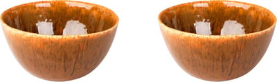 Palmer - Rustique - Schaal - Kom - 2 stuks - 70 cl - ø 15 cm - Bruin - Stoneware - Bordenset