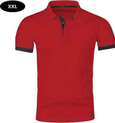 Livano Golf Shirt Heren - T-shirt - Golfkleding - Golfen - Golf Accessoires - Polo Shirt - Rood - Maat XXL
