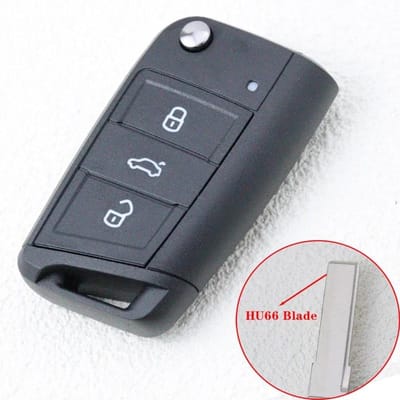 Coque de clé de voiture pour Volkswagen Tiguan Vw Golf 7 4 5 Mk4 6 Mk7 Virtus Pour Skoda Octavia A7 Seat Leon Ibiza Altea gray