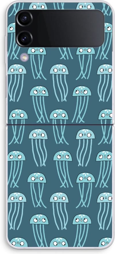 Case Company® - Hoesje geschikt voor Samsung Galaxy Z Flip4 hoesje - Kwallie - Soft Cover Telefoonhoesje - Bescherming aan alle Kanten en Schermrand