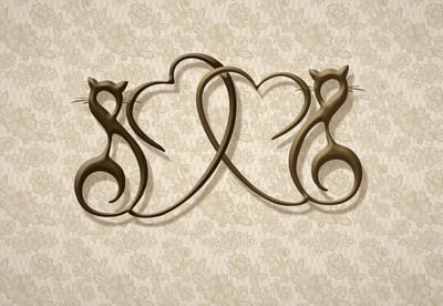 Fotobehang Abstract Hearts Motif | XL - 208cm x 146cm | 130g/m2 Vlies