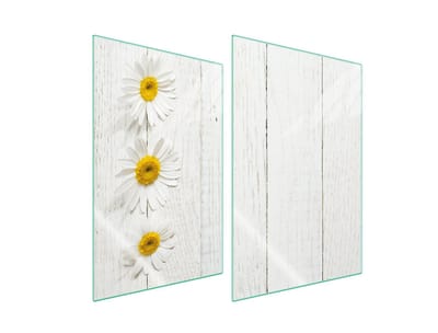 TMK ArtDeko - Beschermende Glazen Plaat - 2x 35x52 cm - Hittebestendig - Voor Alle Fornuizen