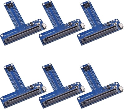 Uitbreidingsadapter Set - Breadboard Interface - Microbit Programmering - 6 Stuks Inbegrepen - 65 x 73 mm - Blauw