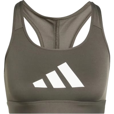 Adidas Powerreact Big Logo Graphic Sportbeha Zwart XS Vrouw