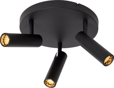 Lucide GRADO - Plafondspot (Plafondlamp) - Ø 25 cm - 3xGU10 (MR11) - Zwart