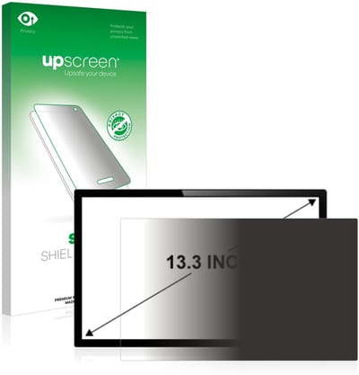 upscreen - privacy screenprotector voor Touch-Panel PC's met 13.3 inch-scherm [285 mm x 180 mm, 16:10] Folie Beschermfolie Blauwlichtfilter
