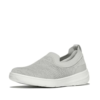 FitFlop FitFlop Super-Q Knit Slip-Ons ZILVER - Maat 36